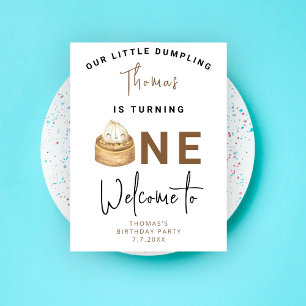 Kleine Chinesische Dumpling erste Geburtstagsparte Poster