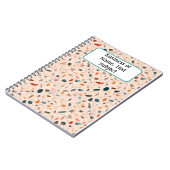 Kleine Chips und Speckle Terrazzo Muster Notizblock (Linke Seite)