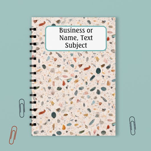 Kleine Chips und Speckle Terrazzo Muster Notizblock