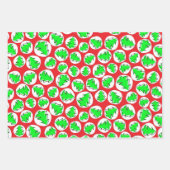 KLEINE CHRISTMAS BÄUME GESCHENKPAPIER SET (Vorderseite)