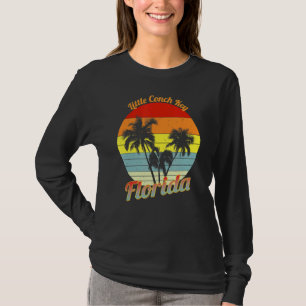 Kleine Conch Key Florida Retro Tropische Palmen Bä T-Shirt