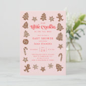 Kleine Cookie Girl Babydusche Einladung (Stehend Vorderseite)