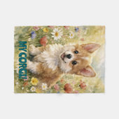 Kleine Corgi individuell gestaltete Decke (Vorderseite (Horizontal))