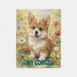 Kleine Corgi individuell gestaltete Decke