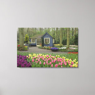 Kleine Cottage-Blumenhandlung, Keukenhof-Gärten, Leinwanddruck