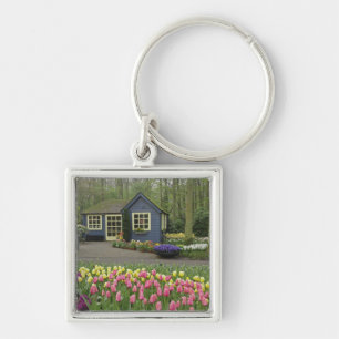 Kleine Cottage-Blumenhandlung, Keukenhof-Gärten, Schlüsselanhänger