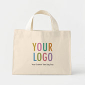 Kleine Cotton-Leinwand Totbeutel mit Logo Keine Mi Mini Stoffbeutel (Vorne)