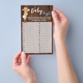 Kleine Cowboy Baby ABC Baby Shower Game Card Flyer (Handgriff)