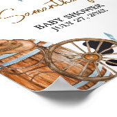 Kleine Cowboy Baby Dusche Willkommen Poster (Ecke)