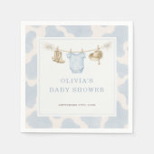 Kleine Cowboy-Baby-Party Serviette (Vorderseite)