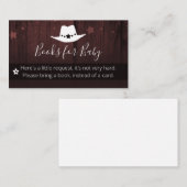 Kleine Cowboy-Babyduschbücher für Babyanfragen Visitenkarte (Vorne/Hinten)