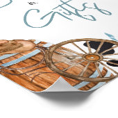 Kleine Cowboy-Babydusche Bücher und Geschenke Poster (Ecke)