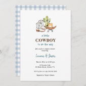 Kleine Cowboy-Babydusche Einladung (Vorne/Hinten)