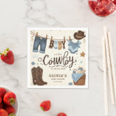 Kleine Cowboy-Babydusche Napkins Serviette (Beispiel)