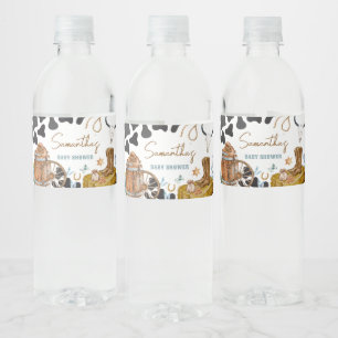 Kleine Cowboy-Babydusche Wasserflaschenetikett