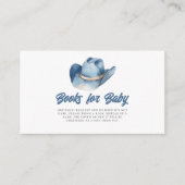 Kleine Cowboy Blue Books für Babydusche Begleitkarte (Vorderseite)