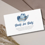 Kleine Cowboy Blue Books für Babydusche Begleitkarte