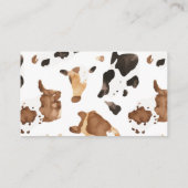 Kleine Cowboy-Bücher für Babydusche Begleitkarte (Rückseite)