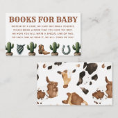 Kleine Cowboy-Bücher für Babydusche Begleitkarte (Vorne/Hinten)