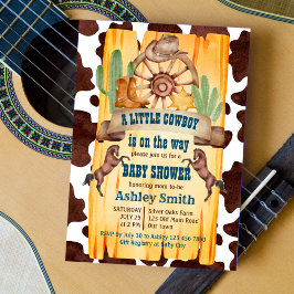 Kleine Cowboy Rodeo Pferde Western Babydusche Einladung