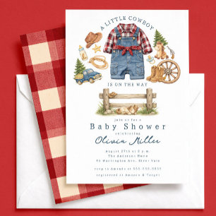 Kleine Cowboy Western-Baby-Party-Einladung Einladung