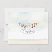 Kleine Cowboy-Western-Babyduschkarte (Rückseite)