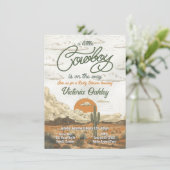 Kleine Cowboy-Western-Kinderdusche Einladung (Stehend Vorderseite)