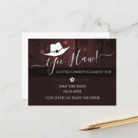 Kleine Cowboy-Western-Kinderdusche Save the Date