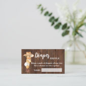 Kleine Cowboy-Windel-Raffle Ticket Baby-Dusche (Stehend Vorderseite)