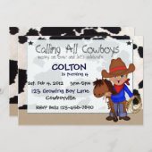 Kleine Cowboys - individuelle Einladungen (Vorne/Hinten)