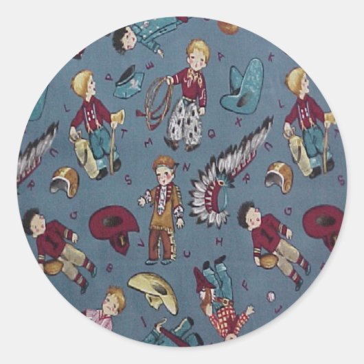 Kleine Cowboys Spaß Stickers (Vorderseite)