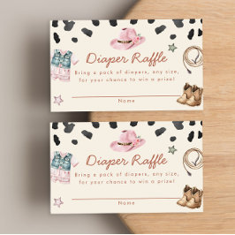 Kleine Cowgirl Baby Dusche Windel Gewinnkarten Begleitkarte