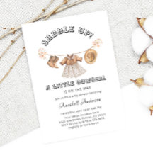 Kleine Cowgirl-Babydusche satteln