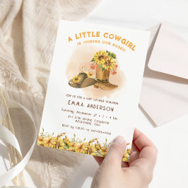 Kleine Cowgirl Boots Baby Dusche Einladung