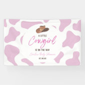 Kleine Cowgirl Cow Girl Rodeo Western Kinderdusche Banner (Horizontal)