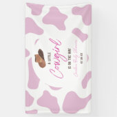 Kleine Cowgirl Cow Girl Rodeo Western Kinderdusche Banner (Vertikal)