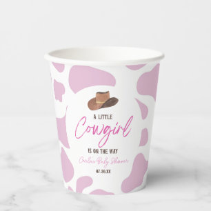Kleine Cowgirl Cow Girl Rodeo Western Kinderdusche Pappbecher