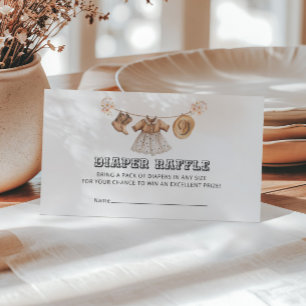 Kleine Cowgirl-Dusche anziehen Windeln Windeln Raf Begleitkarte