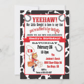 Kleine Cowgirl Geburtstagsfeier Einladung (Vorderseite)
