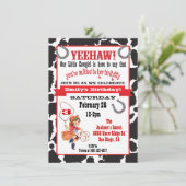 Kleine Cowgirl Geburtstagsfeier Einladung (Stehend Vorderseite)