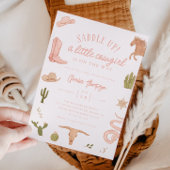 Kleine Cowgirl Girl Babydusche Einladung