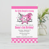 Kleine Cowgirl Party Einladung 2. Geburtstag (Stehend Vorderseite)