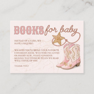Kleine Cowgirl Pink Baby Duschbücher für Baby Begleitkarte