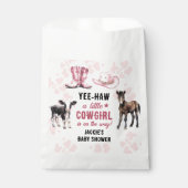 Kleine Cowgirl Pink Rodeo Babydusche Geschenktütchen (Vorderseite)