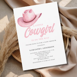 Kleine Cowgirl Pink Western Baby Shower Einladung