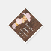 Kleine Cowgirl Western Baby Dusche Party Dekoratio Serviette (Ecke)