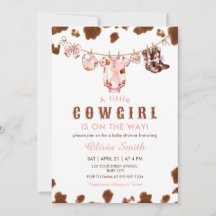 Kleine Cowgirl Western Clothesline Baby Dusche