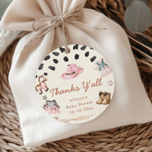 Kleine Cowgirl Western Mädchen Babydusche Geschenkanhänger