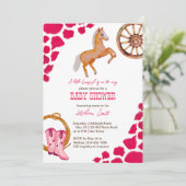 Kleine Cowgirl Western Rodeo Babydusche Einladung (Stehend Vorderseite)