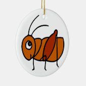 Kleine Cricket Keramik Ornament (Rechts)